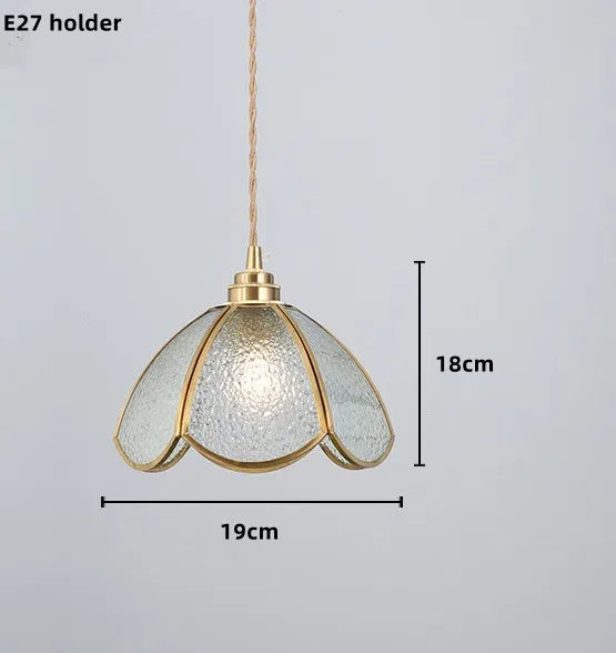 suspension nordique en verre teinté et cuivre élégant - vue 9 sur 25