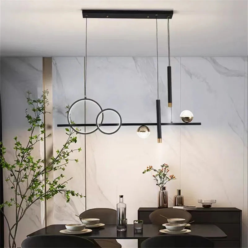 lustre linéaire nordique éclairage esthétique pour décoration intérieure - vue 1 sur 8