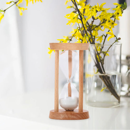 sablier en bois 5 minutes pour décoration et cadeau d anniversaire - vue 6 sur 6