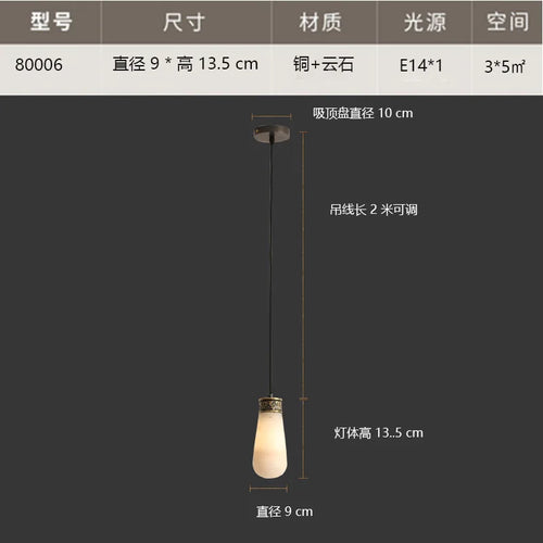 suspension créative en jade pour éclairage intérieur élégant - vue 10 sur 9