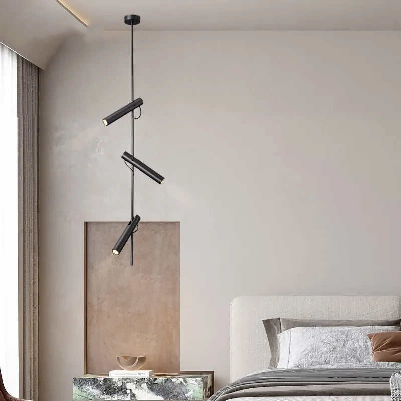 lustre haut de gamme rotatif avec projecteur d'ambiance réglable - vue 3 sur 9