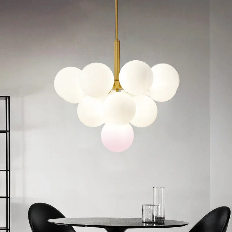 lampes led suspendues en verre de luxe design moderne - vue 4 sur 11