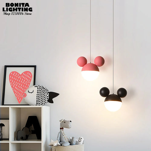 suspension créative tête de souris design moderne pour enfants - vue 2 sur 7