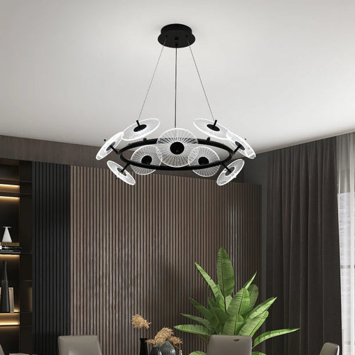lustre moderne pour éclairage intérieur design élégant - vue 3 sur 12