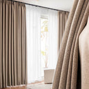 Rideau occultant aspect lin moderne salon chambre