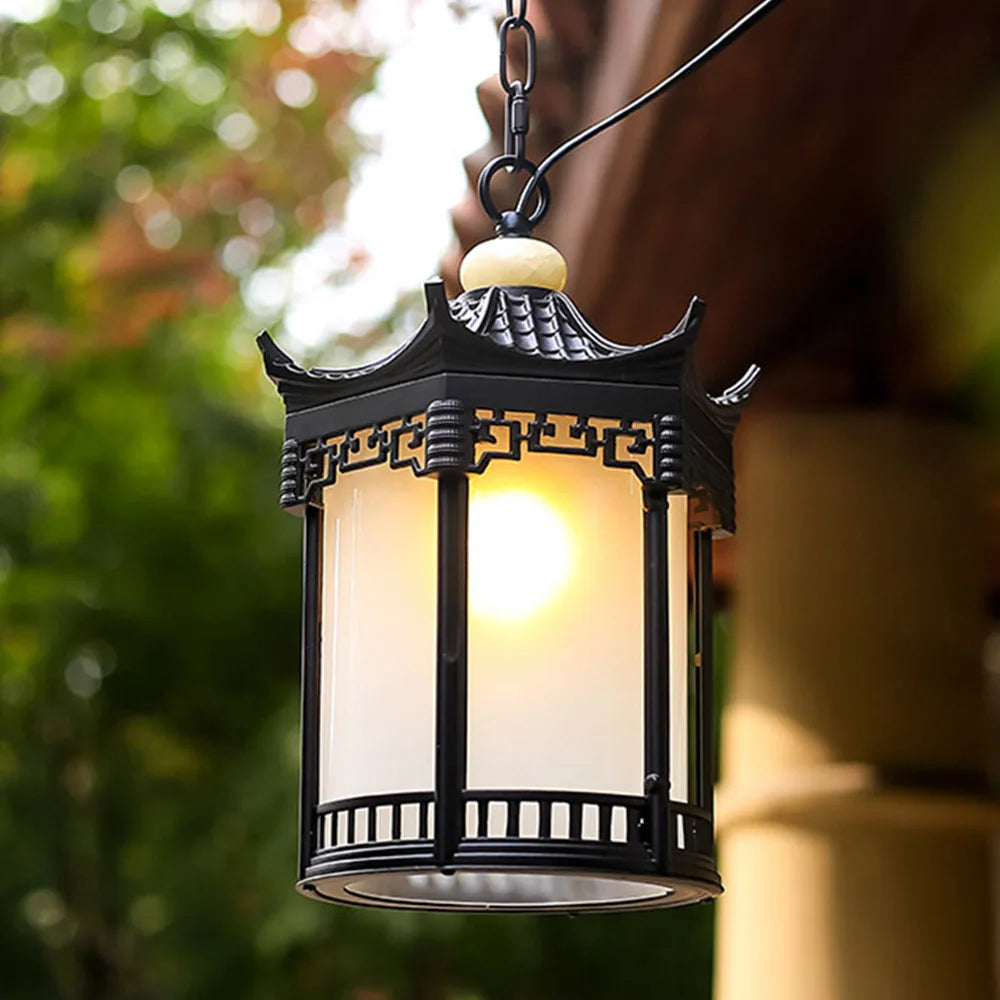 plafonnier d'extérieur vintage pour jardin balcon et terrasse - vue 10 sur 10