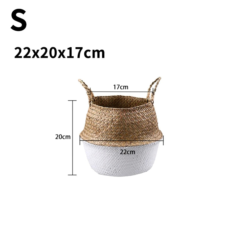 panier suspendu en osier pour rangement et décoration - vue 11 sur 13