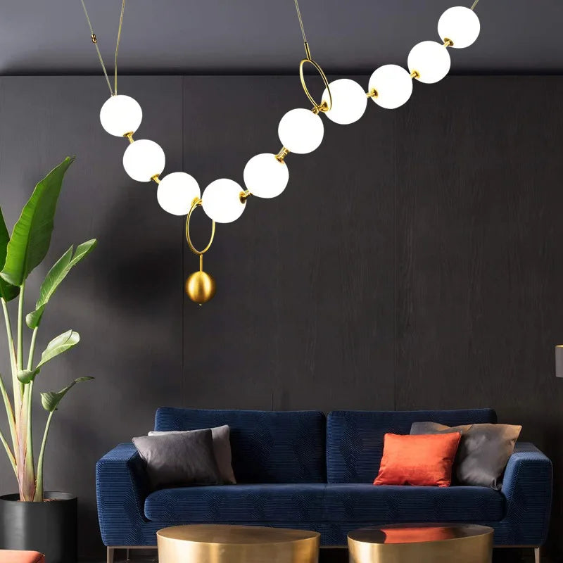 lustre nordique led acrylique pour décoration de maison - vue 3 sur 10