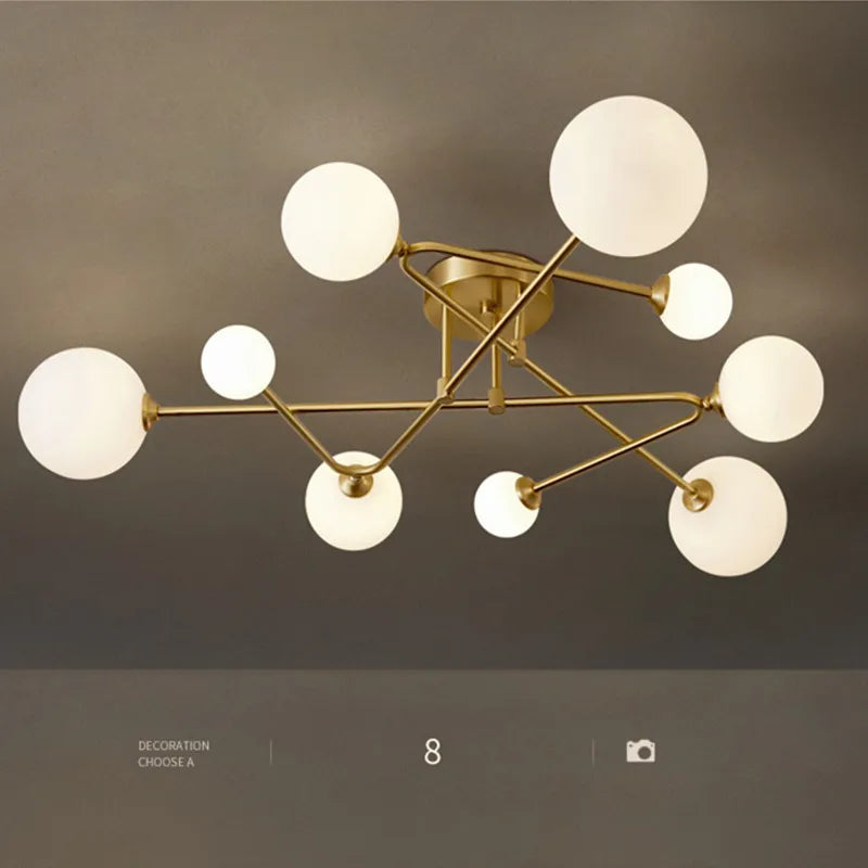 lustre moderne en cuivre design pour intérieur élégant - vue 1 sur 10
