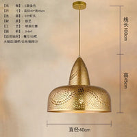 suspension en or design saoudien pour restaurant café et magasin