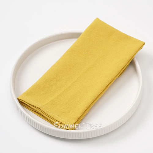 Serviette de table coton lavé absorbant lot 6