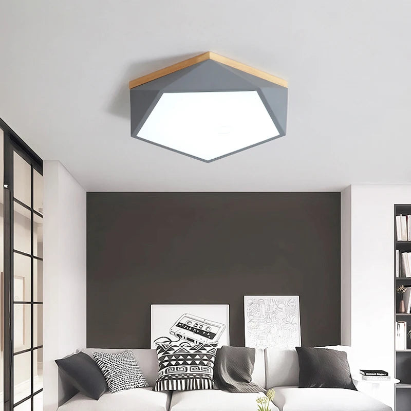 plafonniers led géométriques simples et modernes pour éclairage - vue 6 sur 16