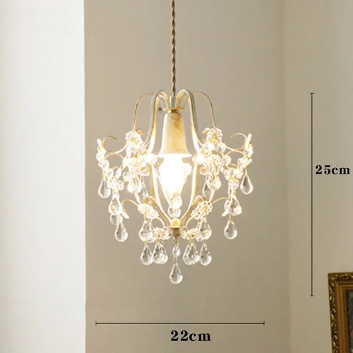 suspension rétro en cristal forme goutte d'eau pour décoration élégante - vue 9 sur 8