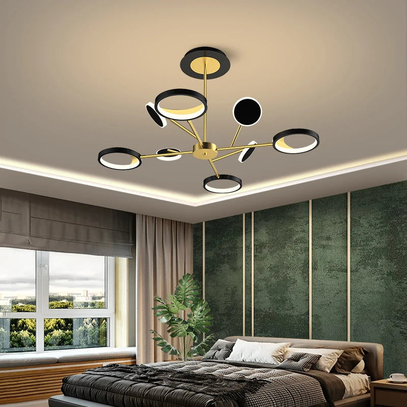 plafonnier led décoratif pour éclairage intérieur moderne - vue 4 sur 12