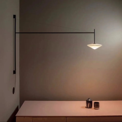 applique murale led nordique avec long bras à bascule - vue 3 sur 12