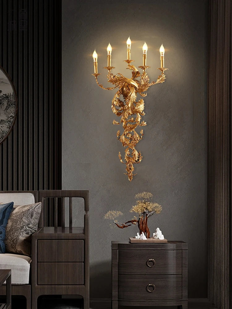 Applique murale Vintage bougie luxueuse applique murale pour hôtel Villa chambre support éclairage appliques murales lumières - vue 2 sur 8