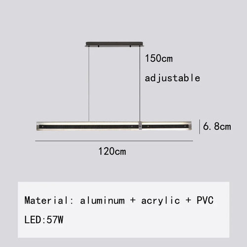 lampes suspendues led en acrylique 3 gradations style minimaliste hauteur réglable