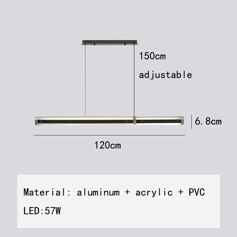 lampes suspendues led en acrylique 3 gradations style minimaliste hauteur réglable