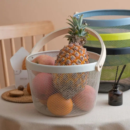 panier de rangement léger et élégant en fer pliable - vue 4 sur 12