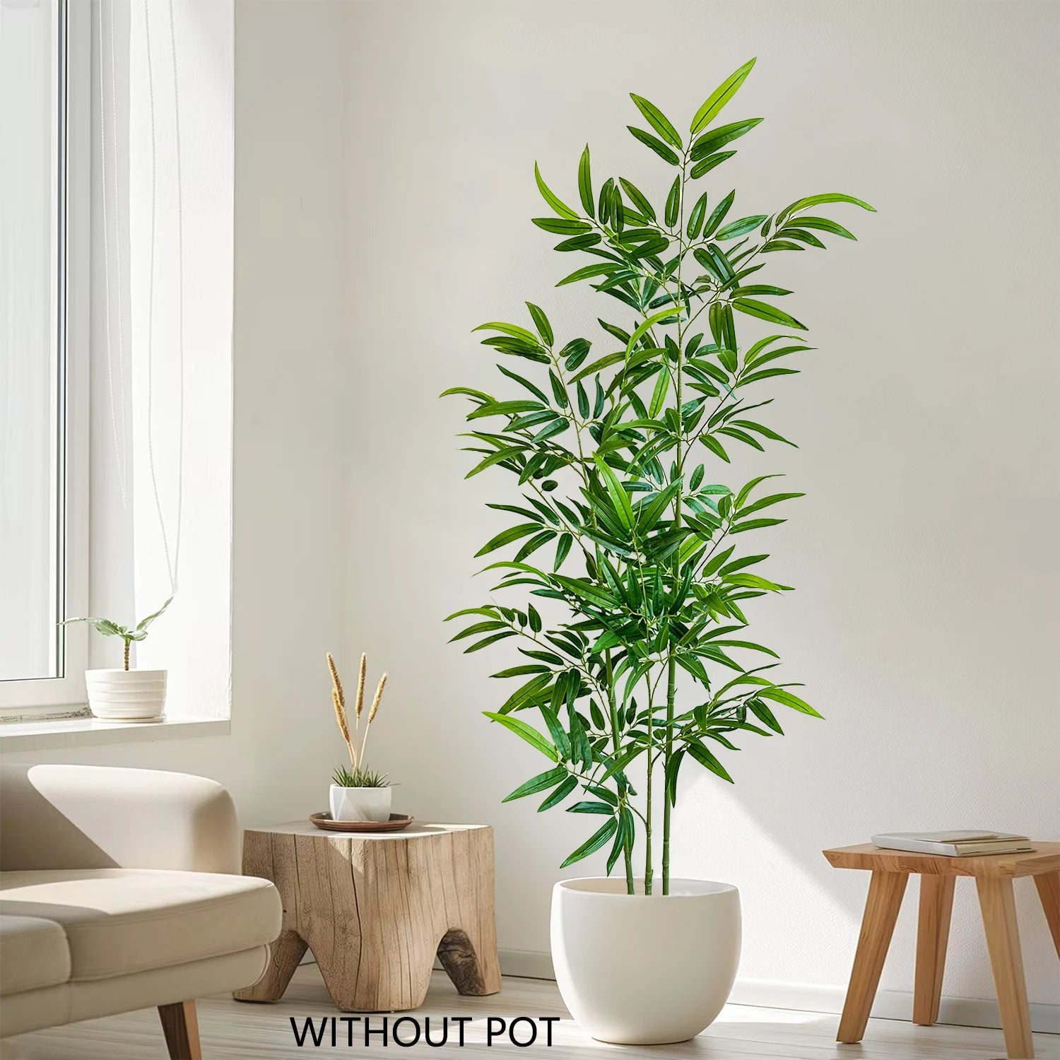lot de 3 branches de bambou artificielles pour décoration intérieure festive - vue 3 sur 10