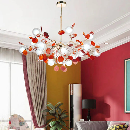 plafonnier led en agate naturelle pour décoration romantique intérieure - vue 2 sur 9
