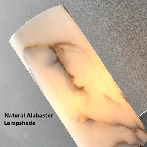 applique murale en pierre naturelle albâtre cuivre et marbre luxe - vue 7 sur 6