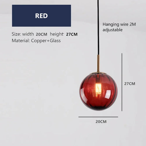 lustre moderne en verre design suspendu lumineux nordique
