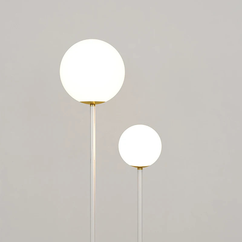 lampadaire en métal avec 3 gradations verre simple - vue 5 sur 9