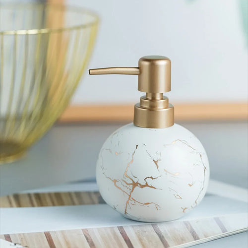 distributeur de savon en céramique moderne pour salle de bain - vue 5 sur 11