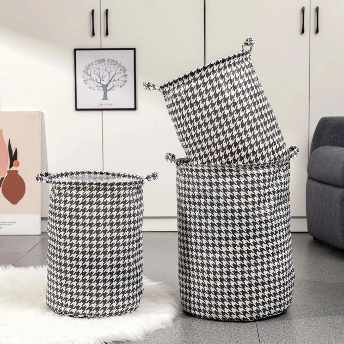 panier pliable pour linge jouets rangement enfants et dortoirs - vue 10 sur 19