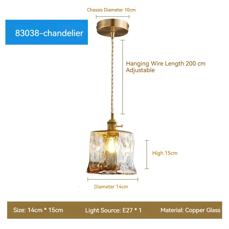 suspension moderne en verre avec led pour décoration intérieure - vue 12 sur 20