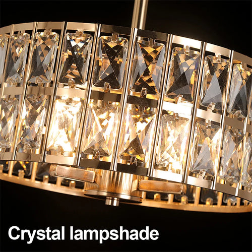 lustre de luxe en cristal suspendu pour décoration maison - vue 6 sur 12