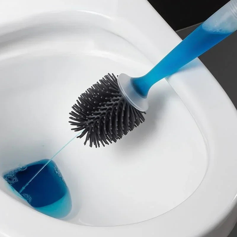 ensemble de brosses rechargeables pour nettoyage en silicone avec support mural - vue 3 sur 8