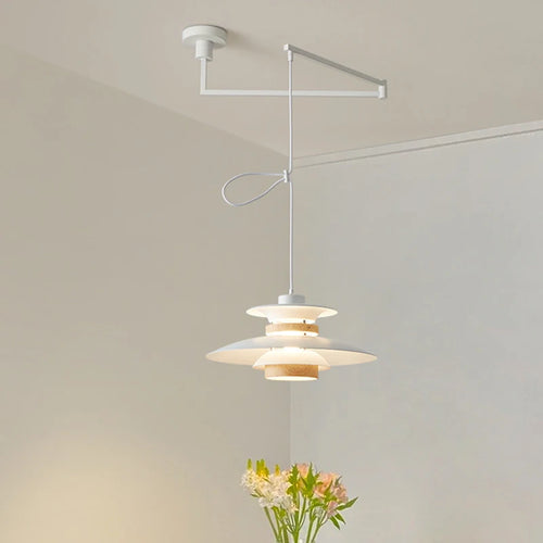 Suspension à culbuteur Table à manger Suspension bras oscillant plafonniers suspendus cuisine île barre E27 Illuminaire - vue 6 sur 9