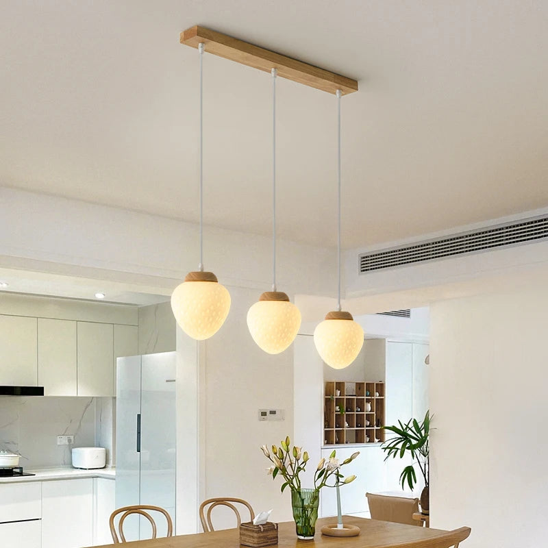 lustre bois simple art créatif pour enfants style français moderne - vue 4 sur 13