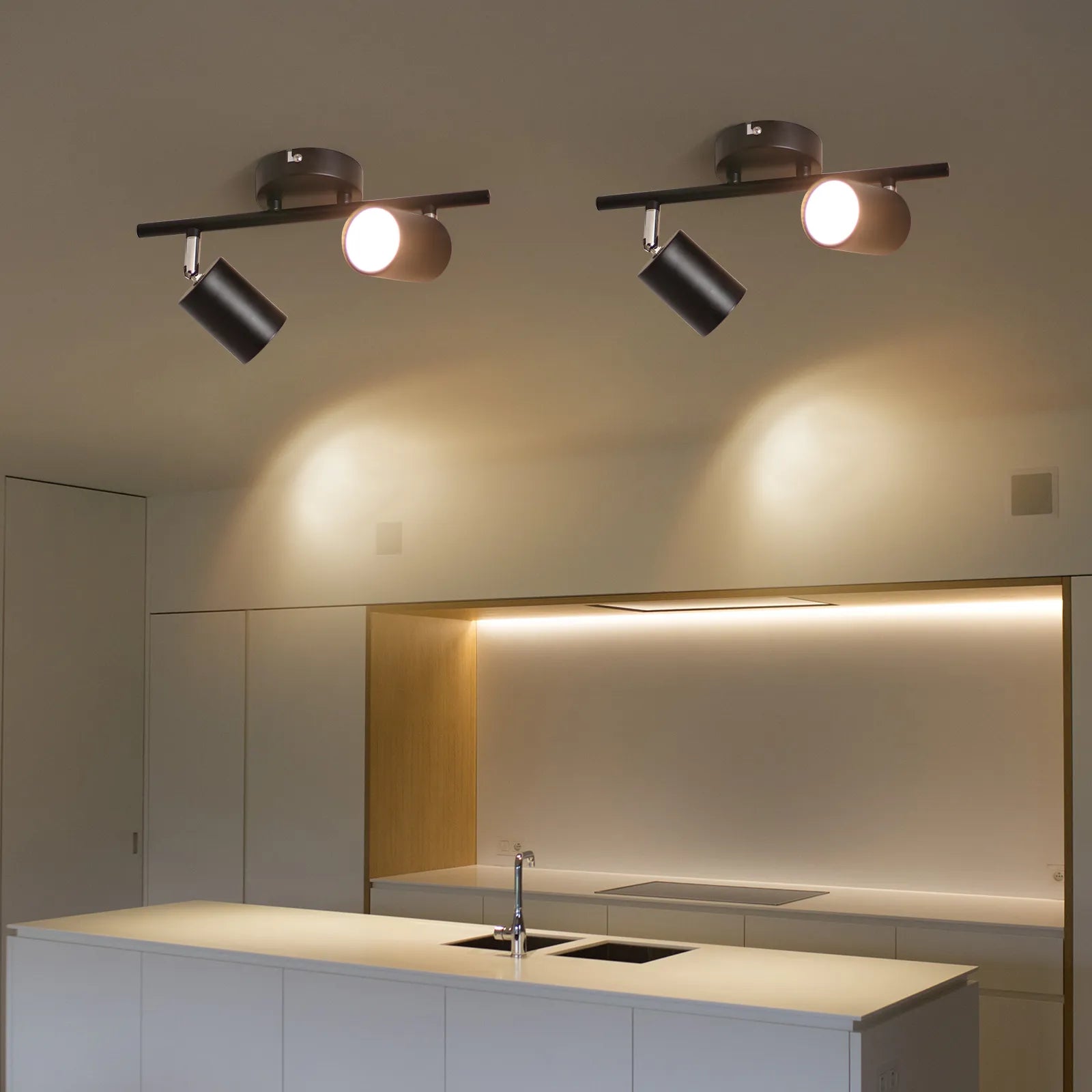 Plafonnier moderne noir LED voie maison magasin vêtements