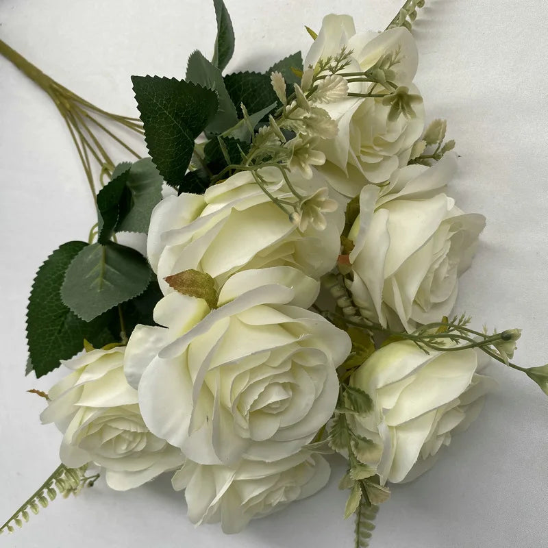 bouquets de roses artificielles pour décoration intérieure et extérieure - vue 6 sur 17