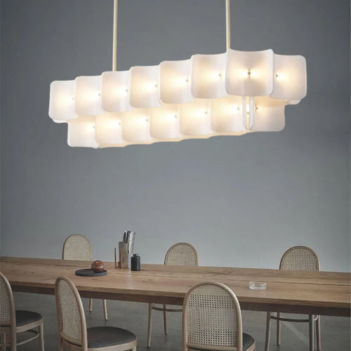 lustre led moderne style 	 acrylique gradation variable - vue 3 sur 9
