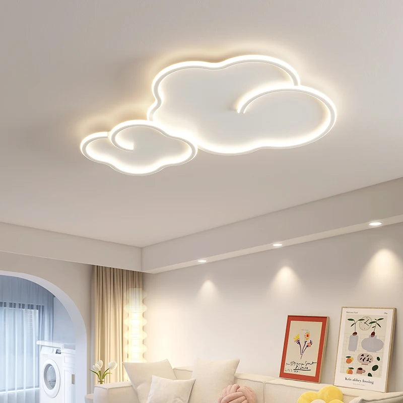 plafonnier scandinave nuage gradation avec télécommande en option - vue 3 sur 11