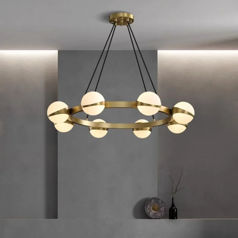 boule de verre moderne avec lumière led pour décoration intérieure - vue 2 sur 9
