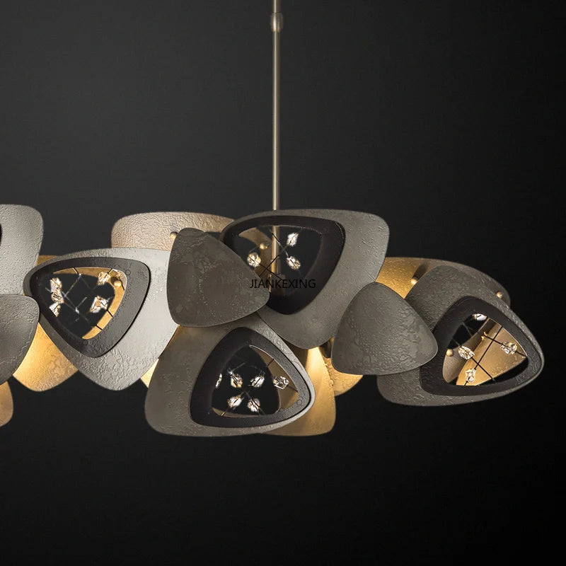Postmodern LED lustre salle à manger salon longue suspension lumière Restaurant Bar café cristal luxe suspension luminaire - vue 4 sur 11