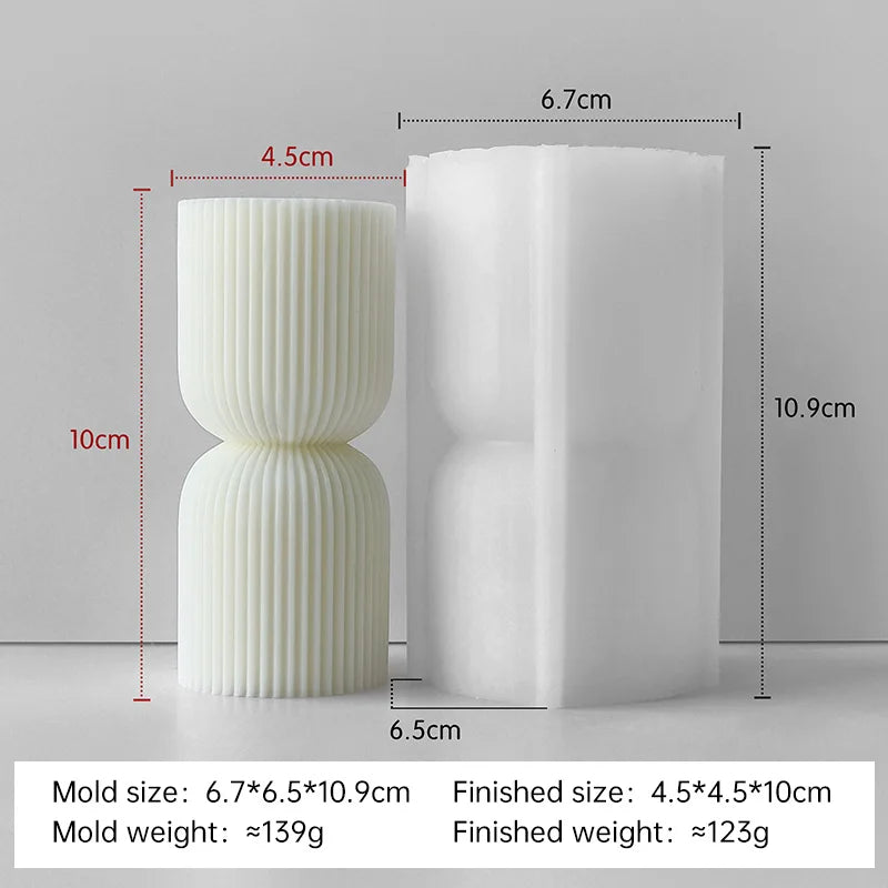 moule silicone bougie aromatique cylindrique pour résine et plâtre - vue 7 sur 20
