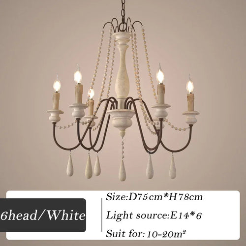 lustre en bois rétro pour décoration intérieure élégante - vue 16 sur 16