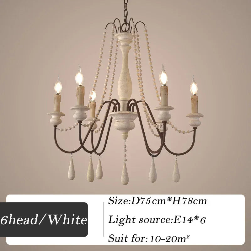 lustre en bois rétro pour décoration intérieure élégante - vue 15 sur 16