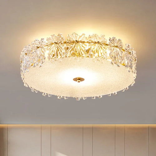 plafonnier led en verre cristal design minimaliste pour intérieur élégant - vue 3 sur 13