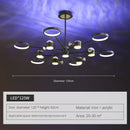 lustre led d'aurores boréales en cristal luxueux suspendu au plafond