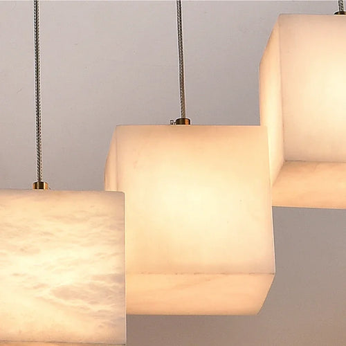 lustre en marbre espagnol style chinois minimaliste pour espace luxe - vue 6 sur 15