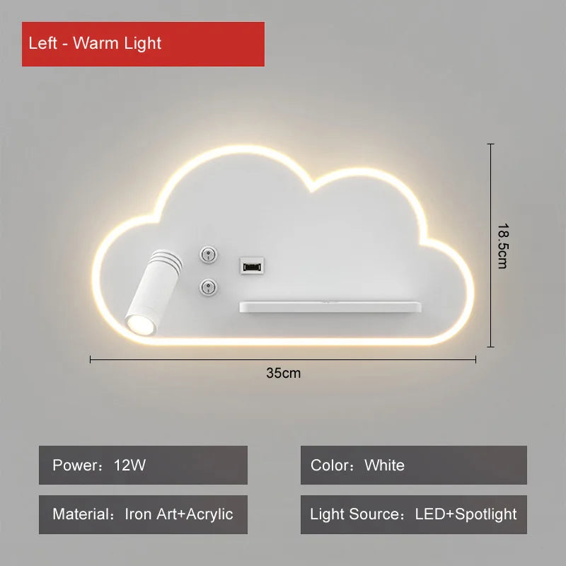 lampe de lit led multifonction avec chargeur sans fil usb