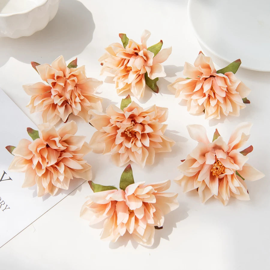 lot de 20 fleurs murales en soie pour décoration variée - vue 10 sur 15