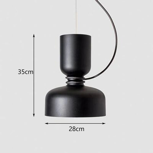 suspension nordique led en fer forgé design moderne - vue 12 sur 17